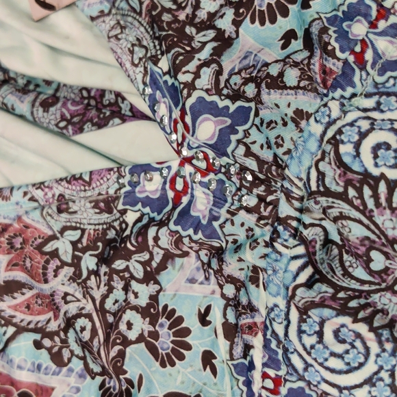 NWT Apt 9 V-Neck Flip Flop Dress Size S - Blue - Picture 4 of 6